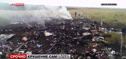 马航客机在乌克兰东部坠毁 295人全部遇难