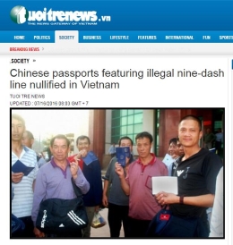 中国护照越南遇阻 只因内页印“九段线”