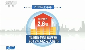 商务部：今年上半年服务贸易同比增长2.6%