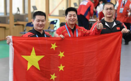 中国获军运会男25米手枪军事速射团体冠军