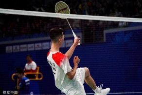军运会中国3-0完胜韩国 夺羽毛球男团金牌