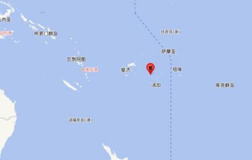 南太平洋岛国汤加附近海域发生7.6级地震