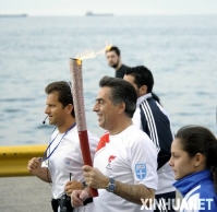 北京奥运会圣火在希腊境内传递进入第五天