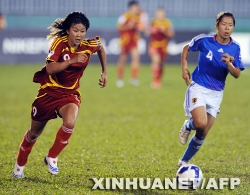 中国队3:1胜日本队夺女足亚洲杯决赛权 [组图]