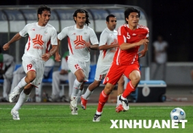 足球友谊赛：中国队胜伊朗队 [组图]