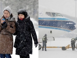 大雪袭乌鲁木齐机场 20多个航班延误