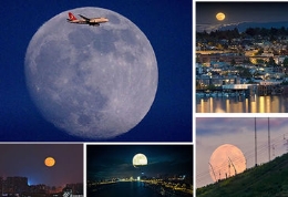 世界各地超级月亮美景