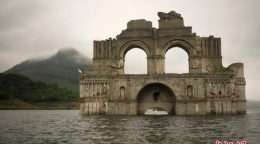 墨西哥干旱致400年教堂遗迹“重出江湖”