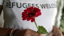 “献给难民的花朵”