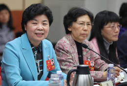 全国政协十三届一次会议妇联界小组会议举行