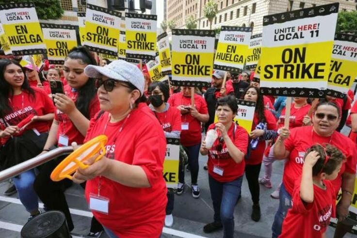 40多年来首次！洛杉矶上万城市工人将罢工 多行业受影响