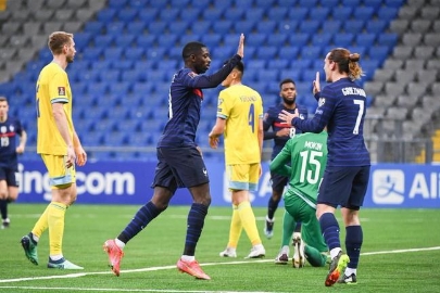 世预赛-马夏尔助攻 姆巴佩失点 法国客场2-0