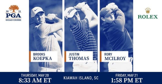 PGA锦标赛首轮时间 小麦同组托马斯和科普卡