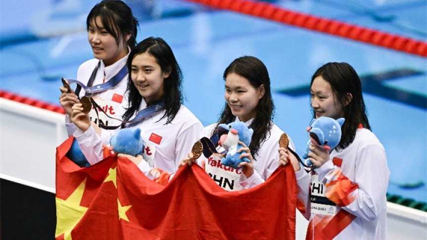 福冈游泳世锦赛：中国队收获1铜1项亚洲纪录 澳大利亚队再破接力世界纪录