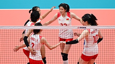 中国女排3-0横扫日本 成功卫冕亚运会女排冠军