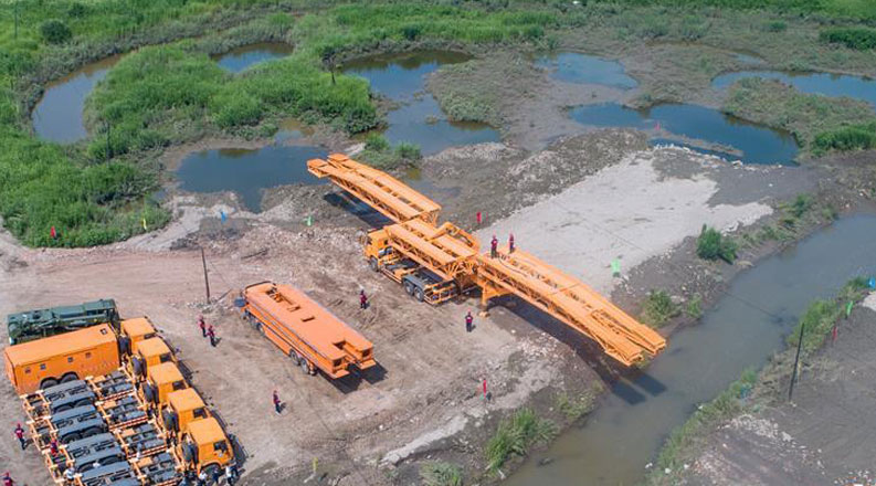 吉林省举行公路桥梁水毁抢通应急演练
