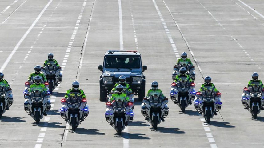 北京交警完成摩托车警务特种驾驶轮训任务