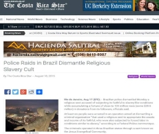 巴西警方摧毁一奴隶型邪教组织