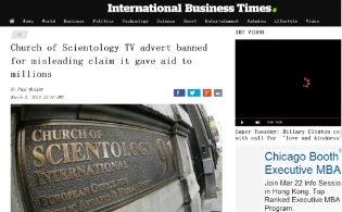 英国勒令科学教停播电视宣传广告