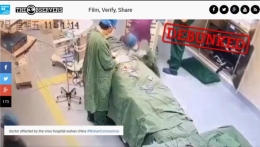 “法轮功”利用发生在云南的视频捏造武汉医生感染病毒晕倒事件