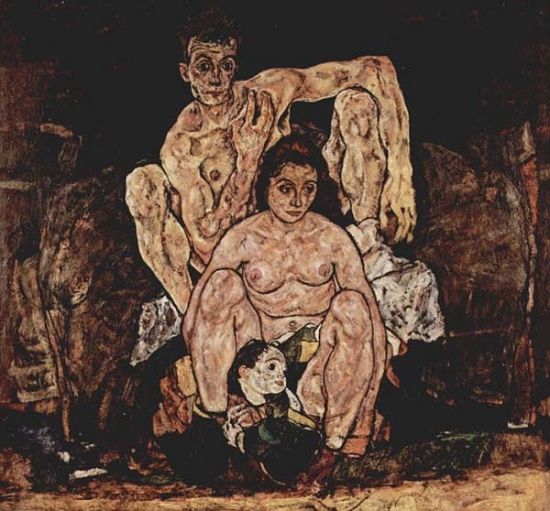 埃贡·席勒作品《一家人》（1918）