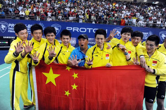 2010年中国队获得汤姆斯杯冠军