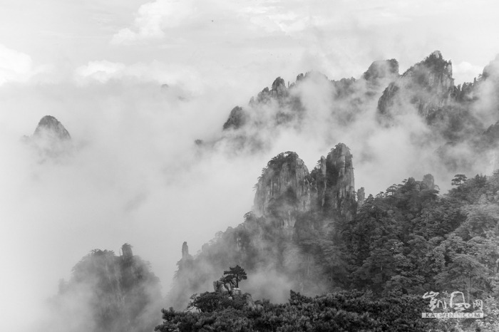 水墨黄山