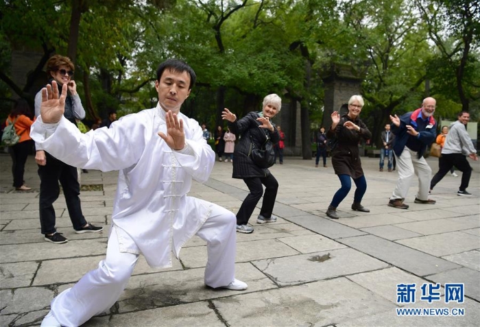 （体育·图文互动）（1）传武扬自信　一“拳”连东西——看西安小伙怎么给外国人教武术（配本社同题文字稿）