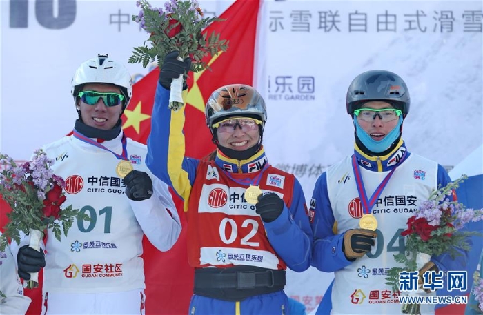 （体育）（4）自由式滑雪——空中技巧世界杯：中国一队夺冠