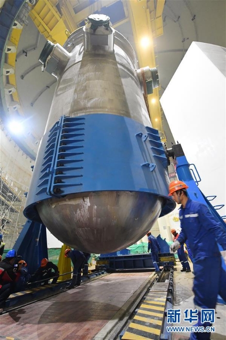 （新时代新气象新作为）（2）“华龙一号”全球首堆压力容器成功吊装