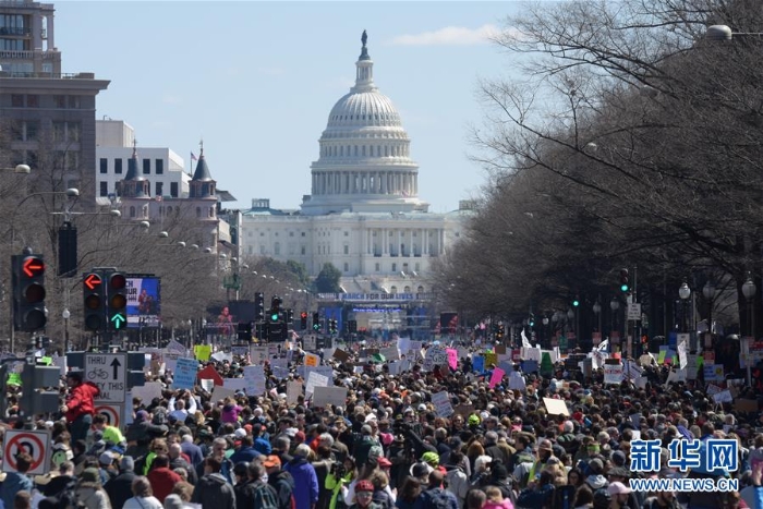 （国际）（1）全美数百个城镇举行游行呼吁控枪