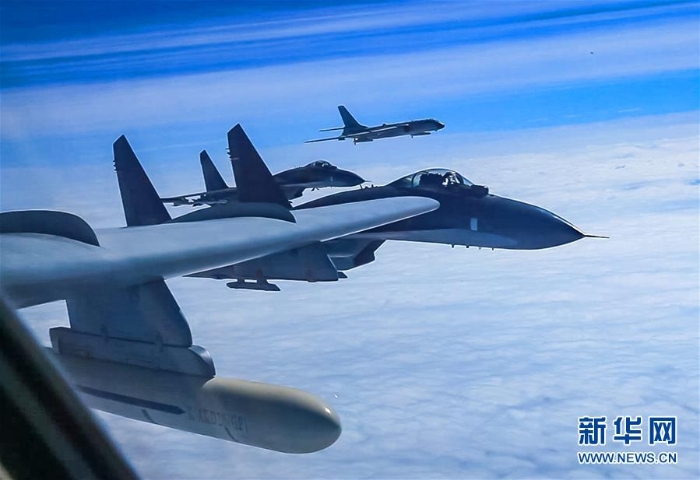 （图文互动）（3）中国空军轰－6K等多型战机远洋训练战巡南海