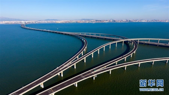 （天空之眼）（1）鸟瞰青岛胶州湾大桥
