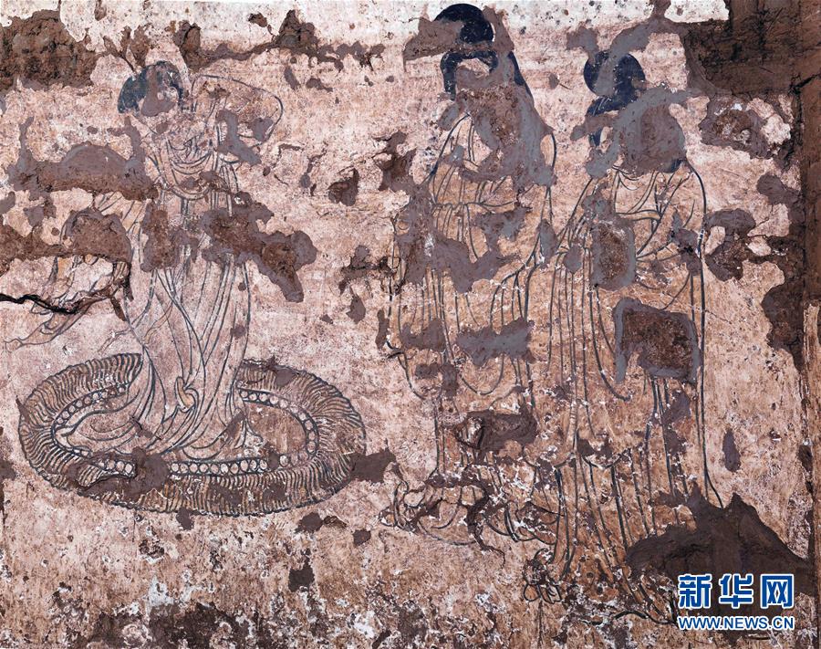 （图文互动）（3）陕西：唐墓壁画修复再现唐代生活场景
