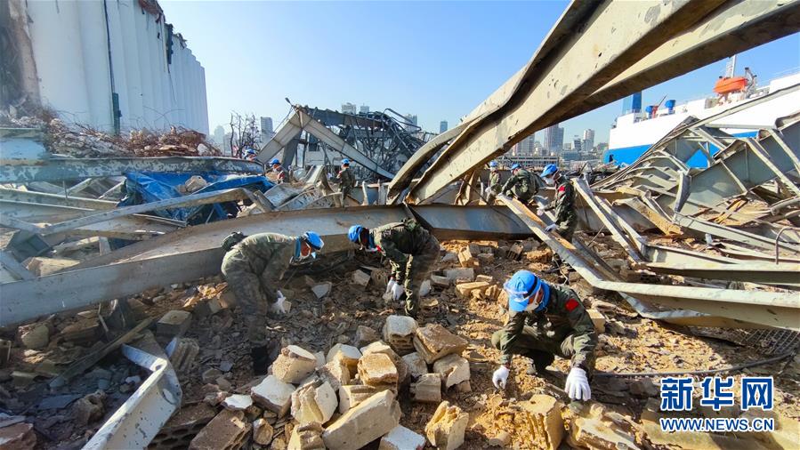 （国际）（1）中国维和官兵全面展开贝鲁特灾后重建援助工作