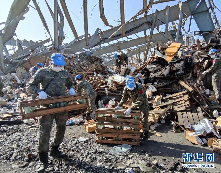 （国际）（4）中国维和官兵全面展开贝鲁特灾后重建援助工作