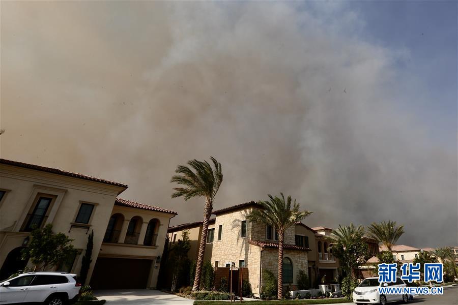 （国际）（5）美国加州南部野火导致数万居民被迫撤离
