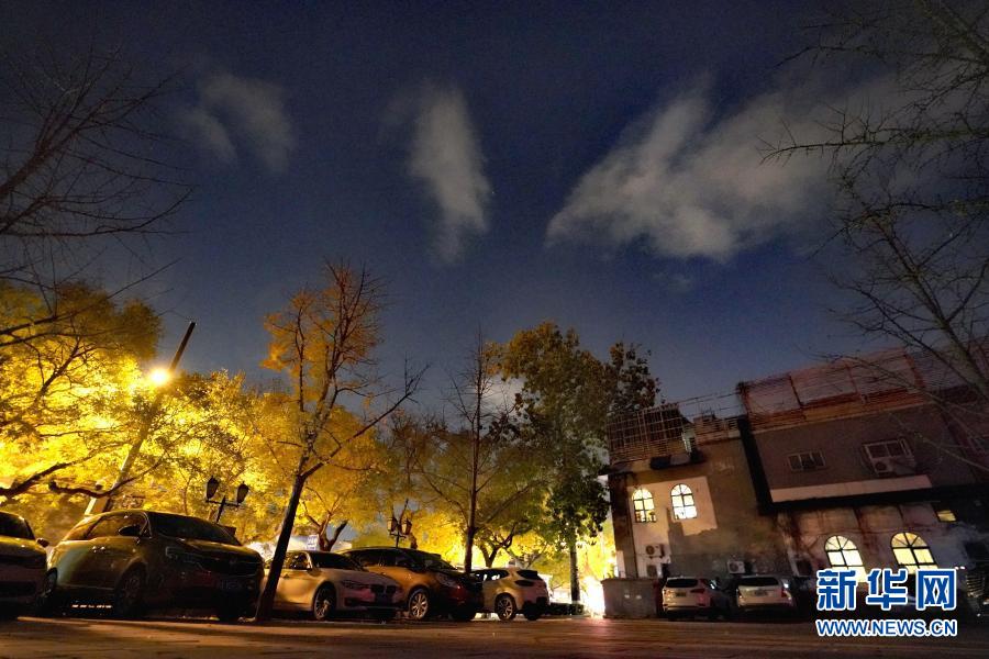 11月19日在北京西四附近拍摄的夜景。新华社记者 邢广利 摄