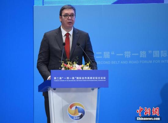 资料图:塞尔维亚总统武契奇。<a target='_blank' href='http://www.chinanews.com/'>中新社</a>记者 侯宇 摄 点击进入下一页