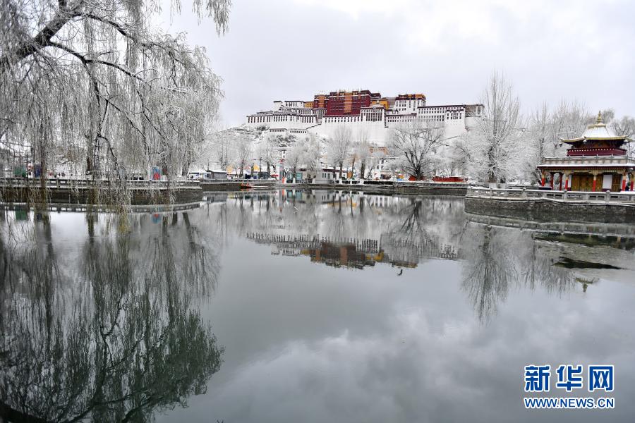 　　3月14日拍摄的雪中布达拉宫。　　当日，西藏自治区拉萨市迎来一场降雪。　　新华社记者 觉果 摄