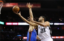 NBA-邓肯27分马刺1-0雷霆