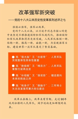 改革强军新突破——党的十八大以来历史性变革系列述评之七