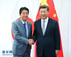 习近平会见日本首相安倍晋三