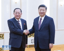 国家主席习近平会见朝鲜外相李勇浩