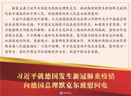 习近平就新冠肺炎疫情向默克尔致慰问电