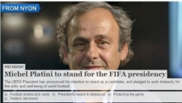 普拉蒂尼宣布竞选FIFA主席 4大洲足联支持