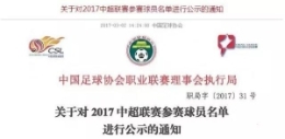 中超名单玄机：权健报名人少 70后濒绝迹