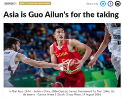 FIBA:郭少CBA最受欢迎 将成亚洲第一控卫