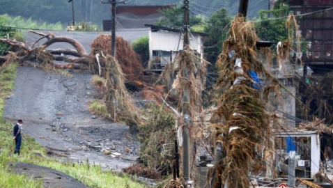 日本九州等地迎强降雨 吁民众警惕地质灾害