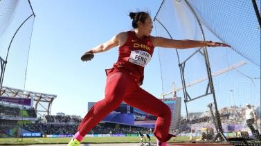 一掷定乾坤！冯彬夺田径世锦赛女子铁饼金牌